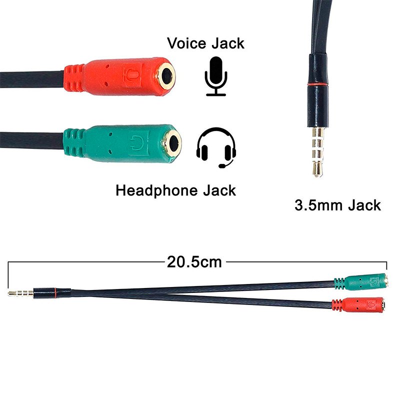 COOL Universal Dual Input to 3.5mm Auxiliary Jack Adapter