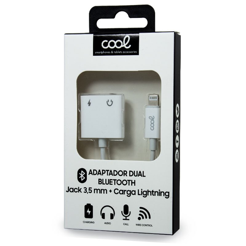 Dual Bluetooth Adapter 3.5mm Jack + Lightning Charge COOL
