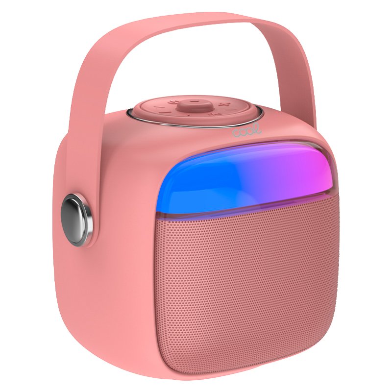 Universal Bluetooth Speaker Music 6W COOL Mini Karaoke + 1 Pink Microphone