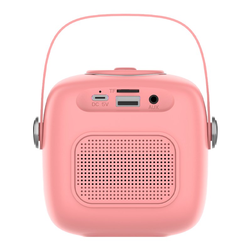Universal Bluetooth Speaker Music 6W COOL Mini Karaoke + 1 Pink Microphone
