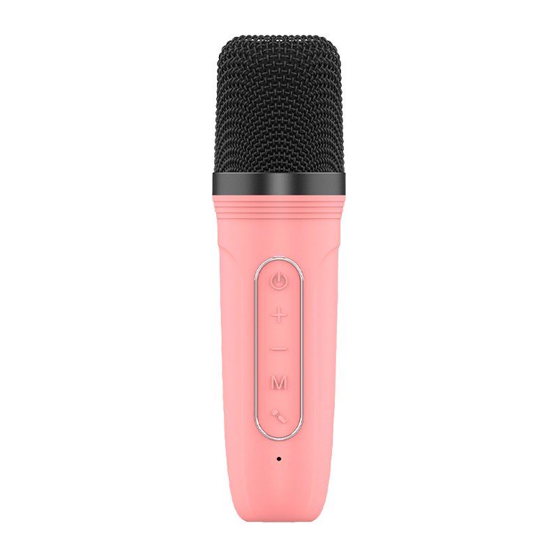Universal Bluetooth Speaker Music 6W COOL Mini Karaoke + 1 Pink Microphone