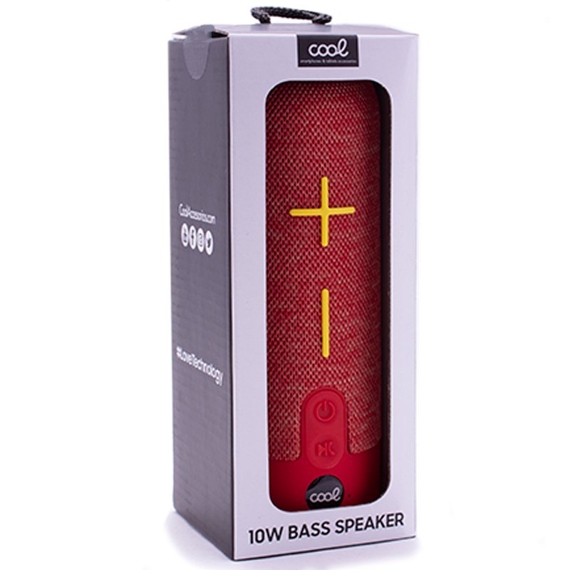 Universal Bluetooth Music Speaker COOL 10W Bass Red
