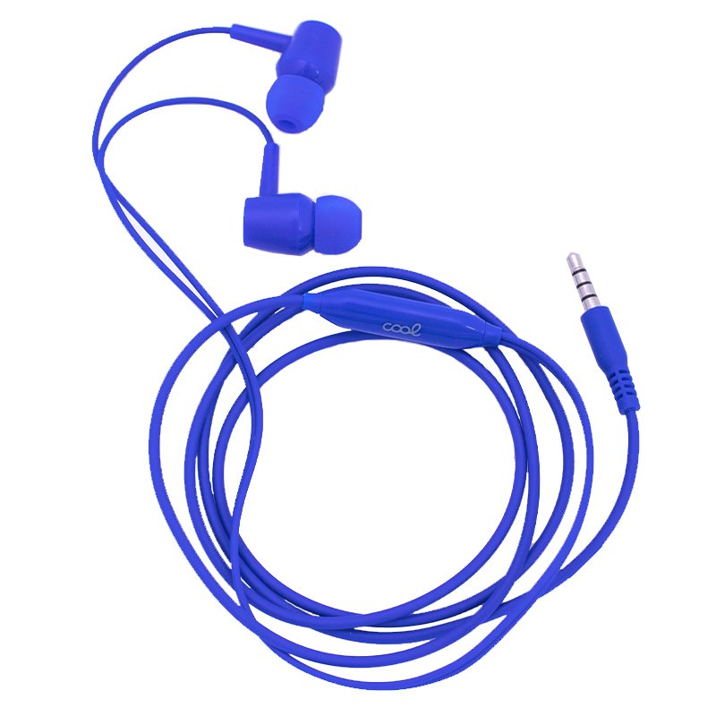 3.5 mm COOL Bear Stereo Headphones with Microphone, Blue