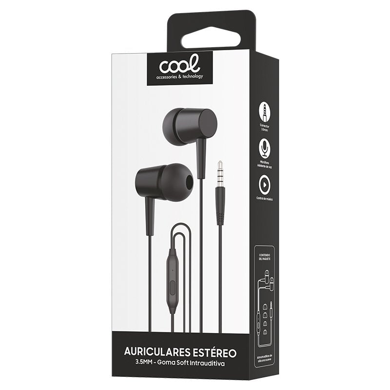 3.5mm COOL Bear Stereo Headphones with Microphone, Black