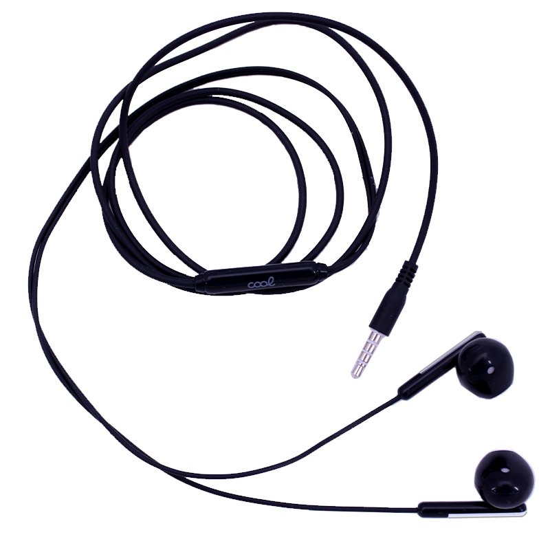 3.5mm COOL Care Stereo Headphones with Microphone, Black