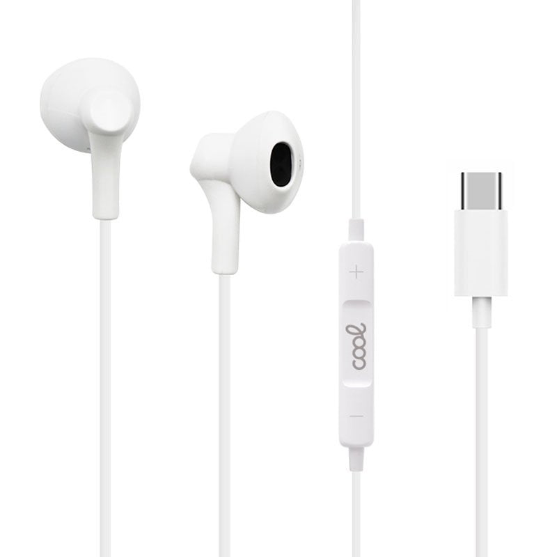 COOL Stereo Button Earphones Type-C with Micro (Digital) White