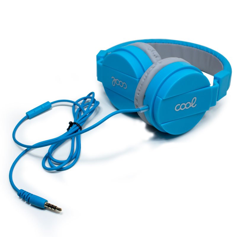 COOL Toronto 3.5mm Jack Headphones with Microphone, Blue