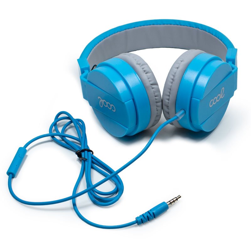 COOL Toronto 3.5mm Jack Headphones with Microphone, Blue