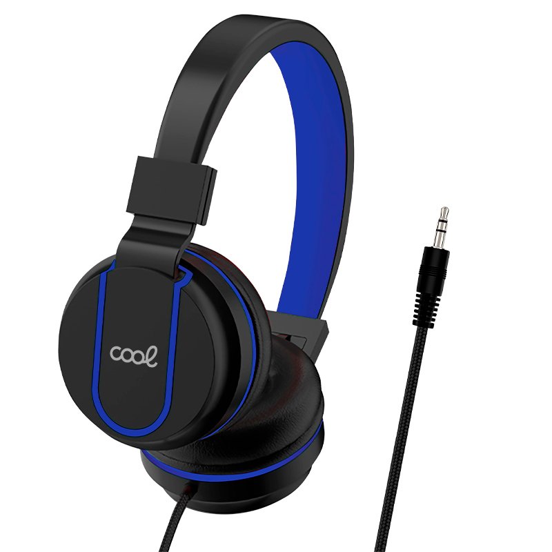 3.5mm Jack Headphones COOL Toronto Black-Blue