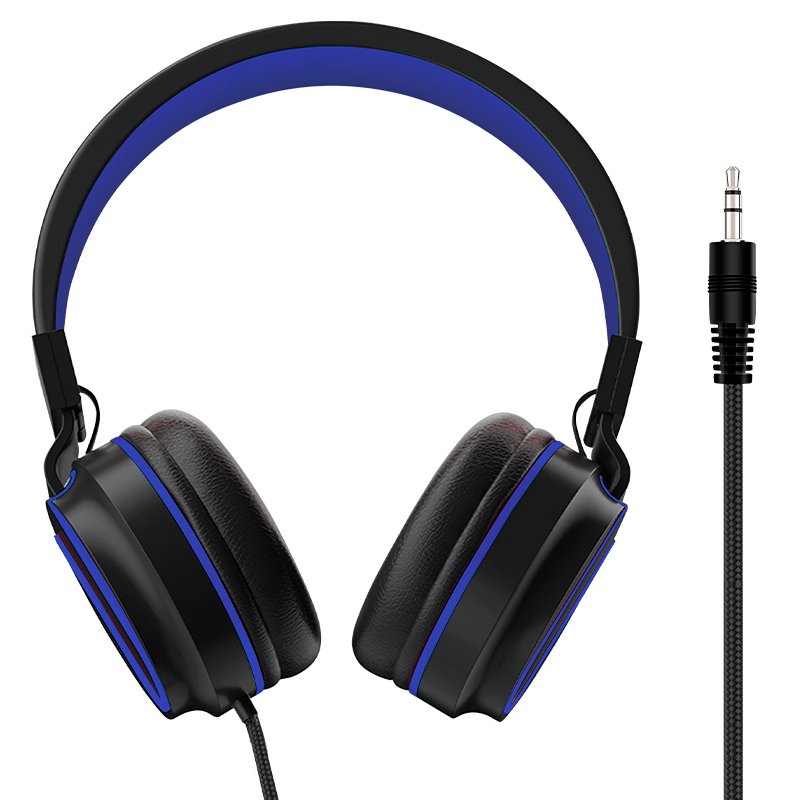 3.5mm Jack Headphones COOL Toronto Black-Blue