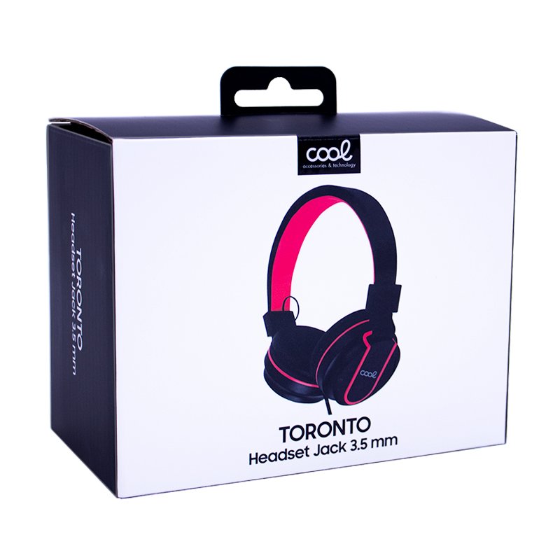 COOL Toronto Black-Red 3.5mm Jack Headphones