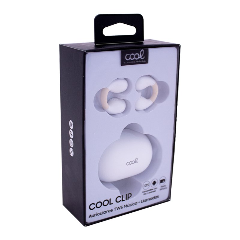 COOL Clip White Bluetooth Stereo Earbuds