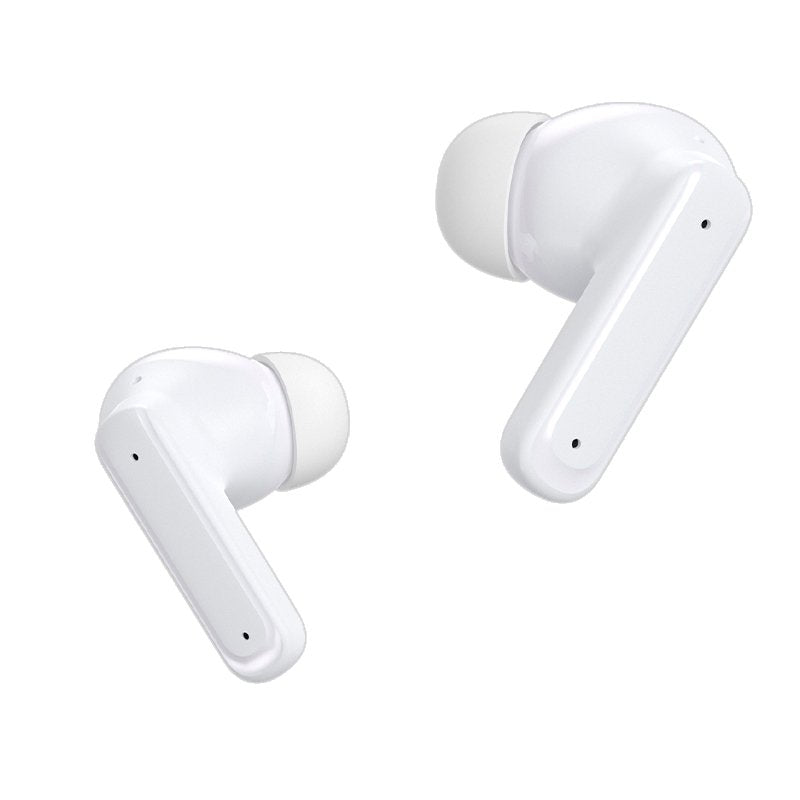 Stereo Bluetooth Earbuds with LCD Screen, COOL Ambient White