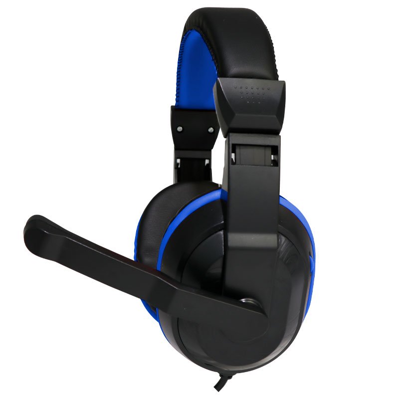 COOL Dublin Office Stereo Headphones with Microphone (Black-Blue)