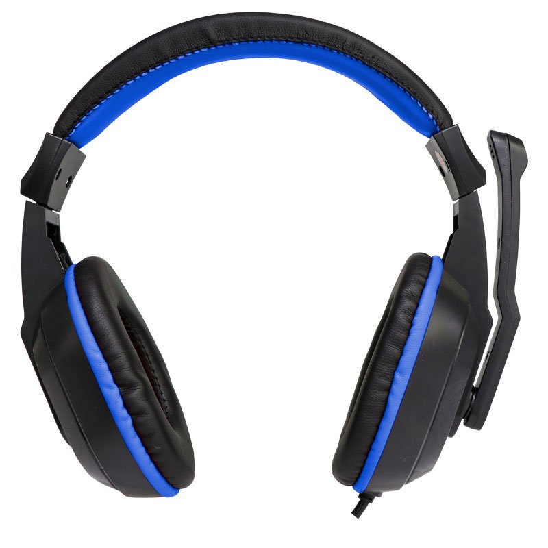 COOL Dublin Office Stereo Headphones with Microphone (Black-Blue)