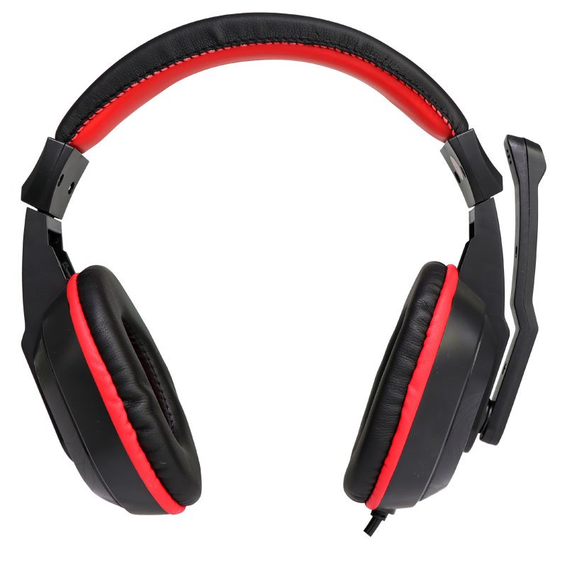 COOL Dublin Office Stereo Headphones with Microphone (Black-Red)