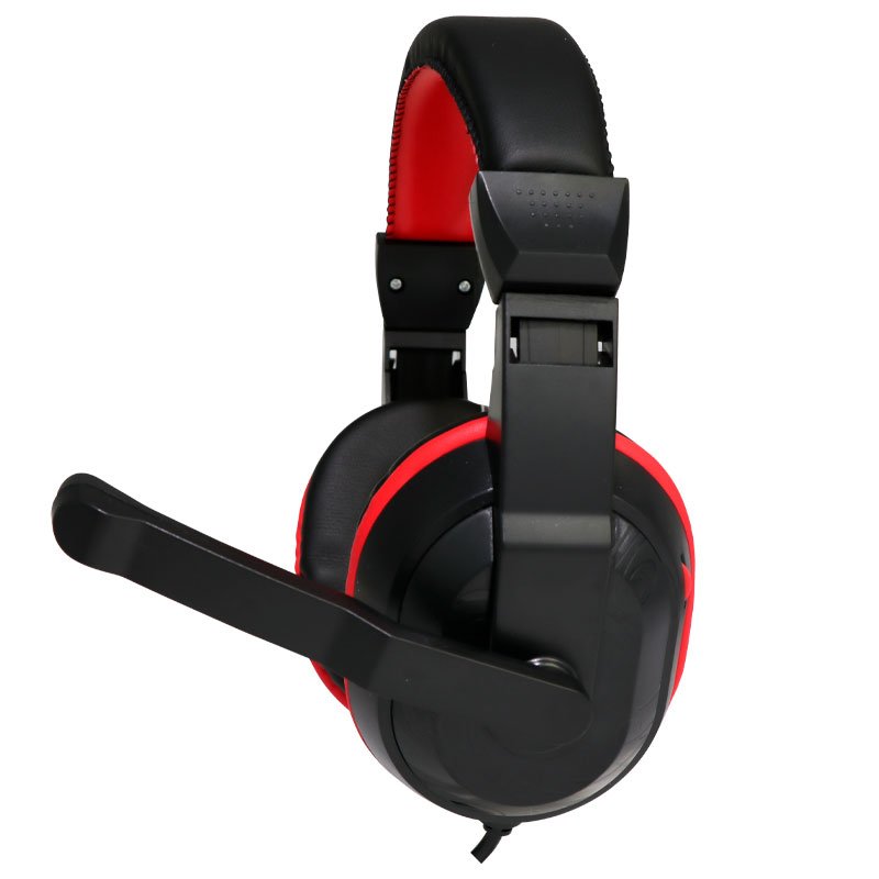 COOL Dublin Office Stereo Headphones with Microphone (Black-Red)