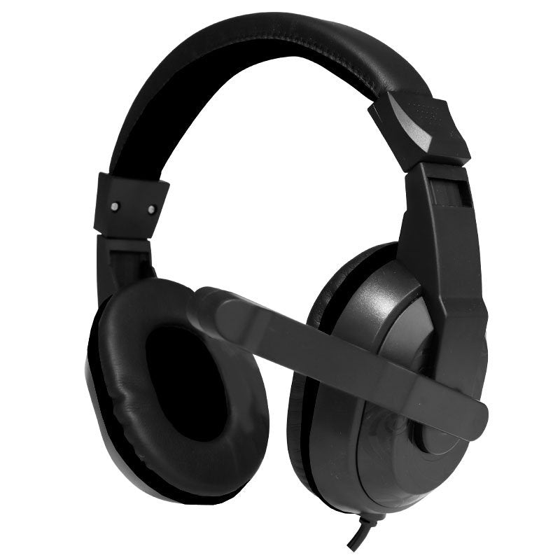 COOL Dublin Office Stereo Headphones with Microphone, Black