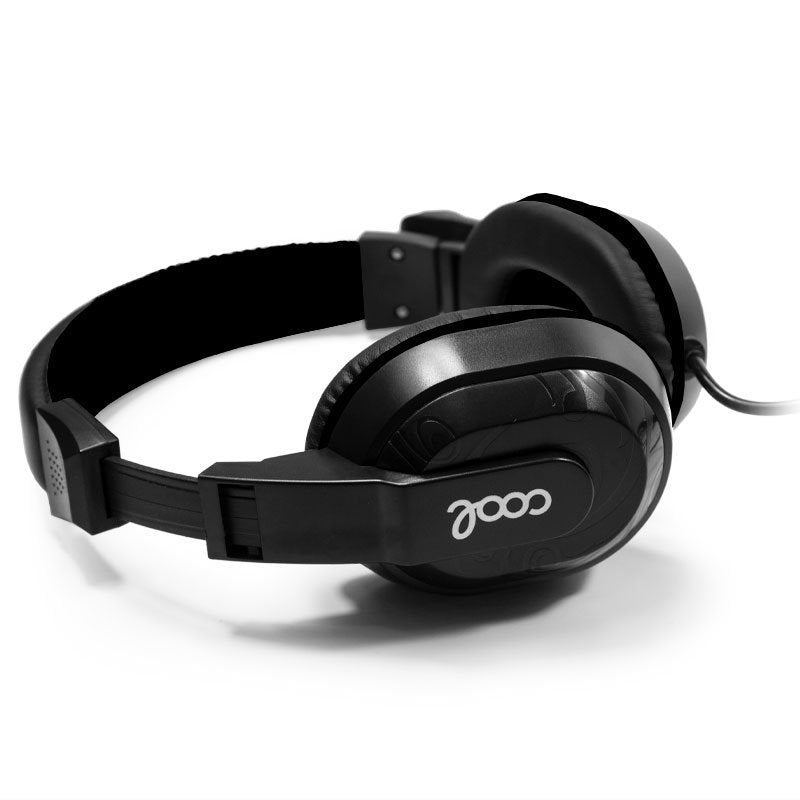 COOL Dublin Office Stereo Headphones with Microphone, Black