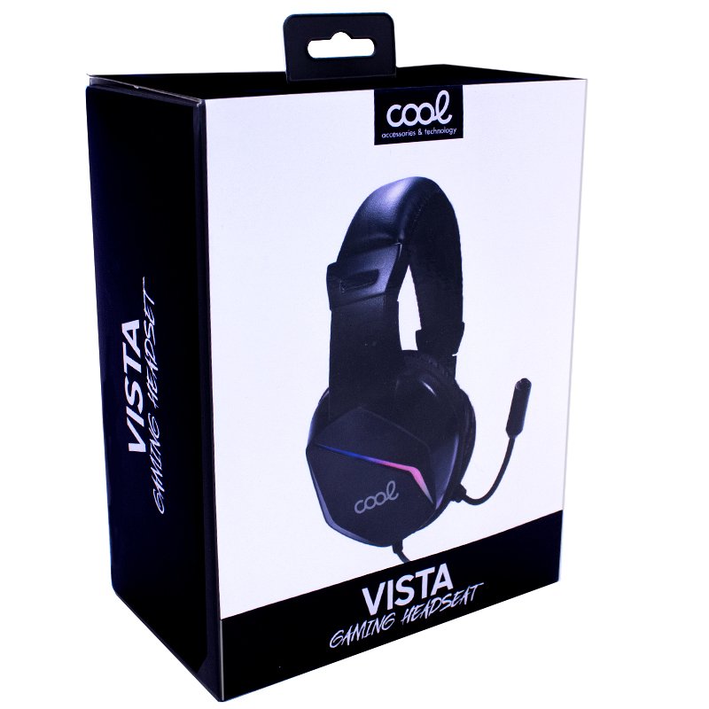 Stereo Headphones PC / PS4 / PS5 / Xbox Gaming COOL Vista with Audio Adapter + Lighting
