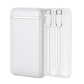 Bateria Externa Power Bank 5000 mAh COOL (2 Cables: TIPO C / Lightning) Blanco