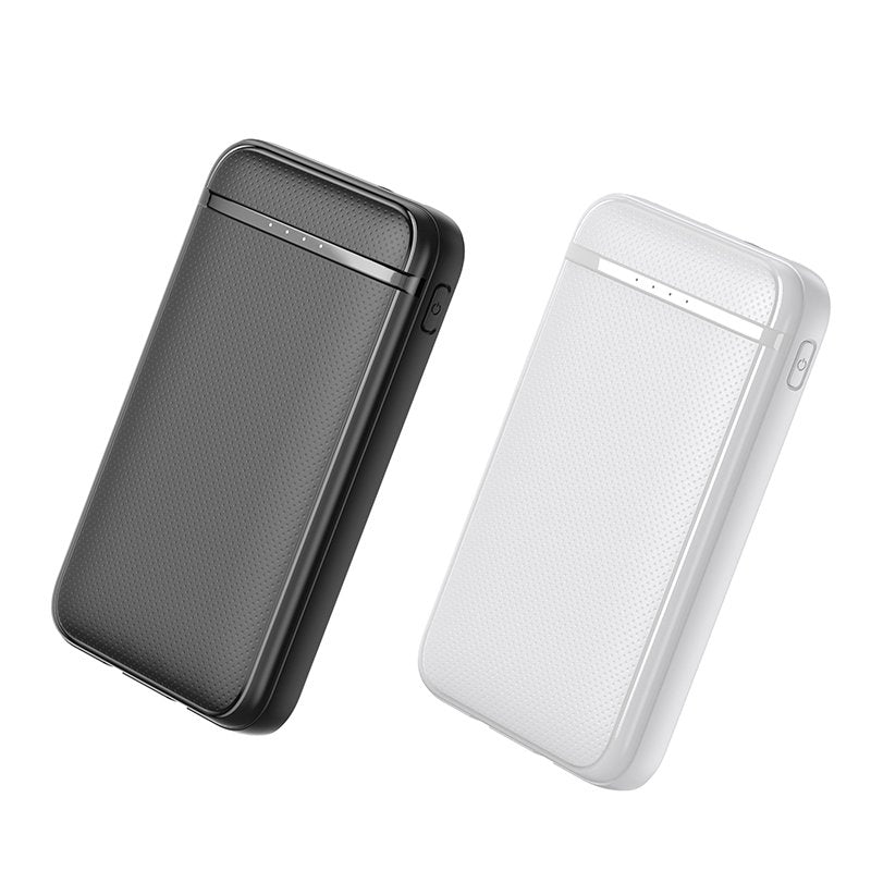 Bateria Externa Power Bank 5000 mAh COOL (2 Cables: TIPO C / Lightning) Blanco