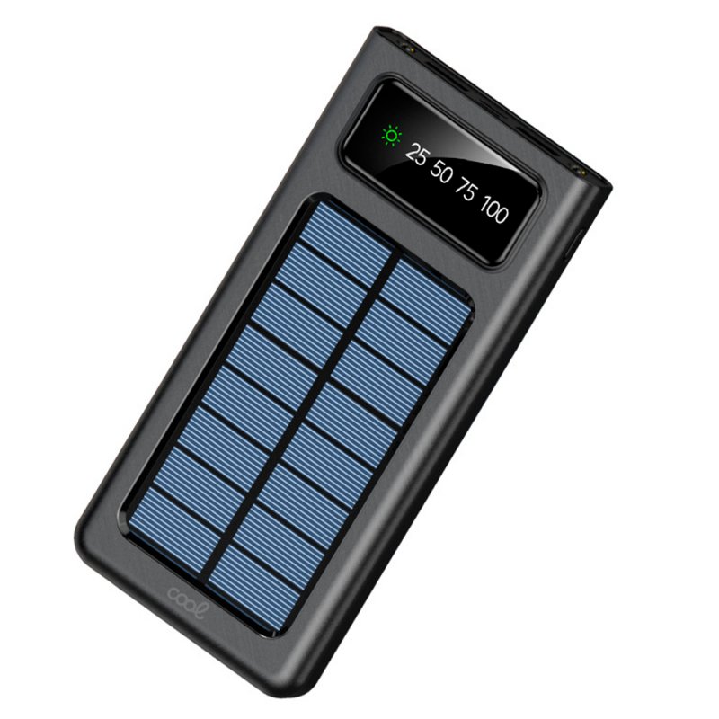 Bateria Externa Universal Power Bank 10.000 mAh + Panel Solar COOL (4 Conexiones)