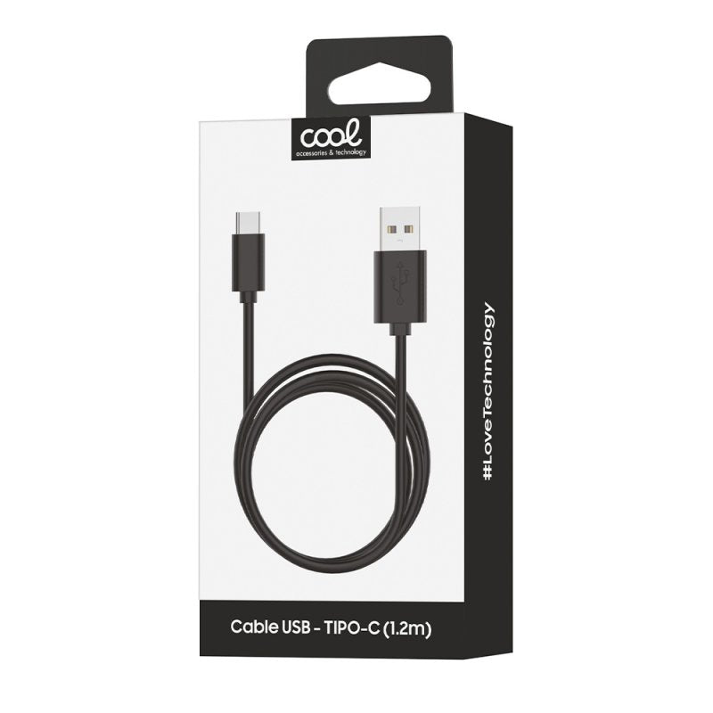 COOL Universal Type-C USB Cable (1.2 meters) Black 2.4 Amp