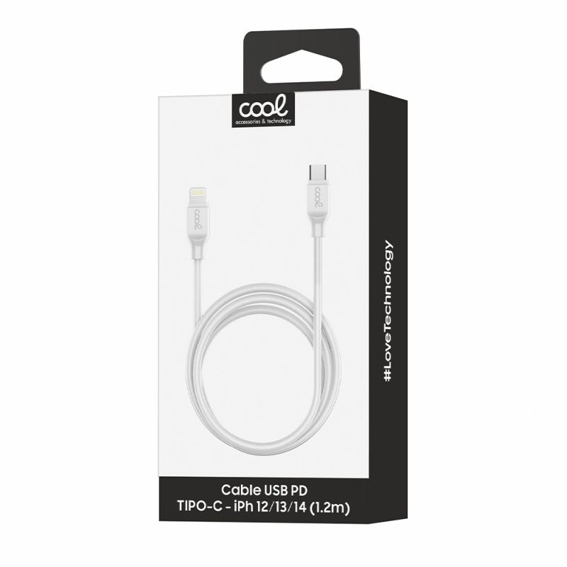 COOL Universal USB Cable, Type-C to Lightning (1.2 meters), White