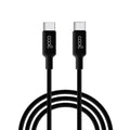 Cable USB Compatible COOL Universal TIPO-C a TIPO-C (1 metro) Negro 3 Amp