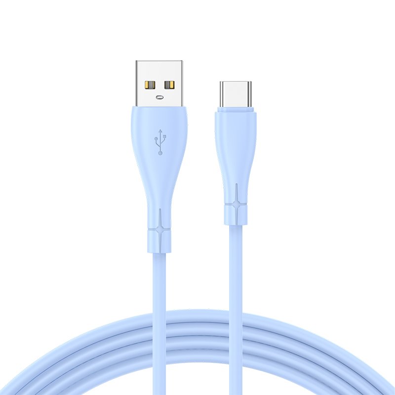 COOL Silicone Universal Type C USB Cable (1 meter) Light Blue