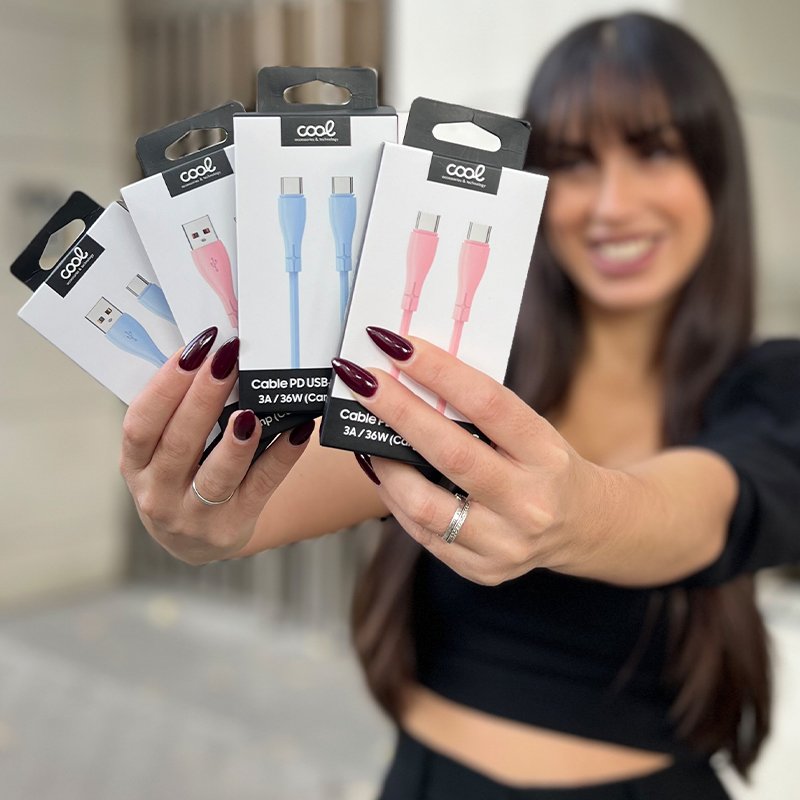 COOL Silicone Universal Type C USB Cable (1 meter) Pink