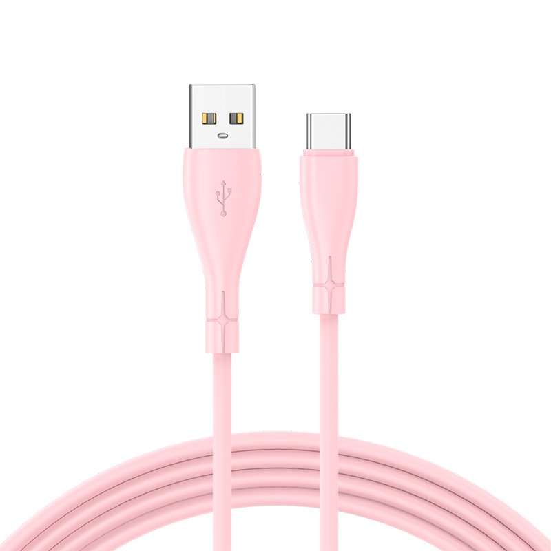 COOL Silicone Universal Type C USB Cable (1 meter) Pink