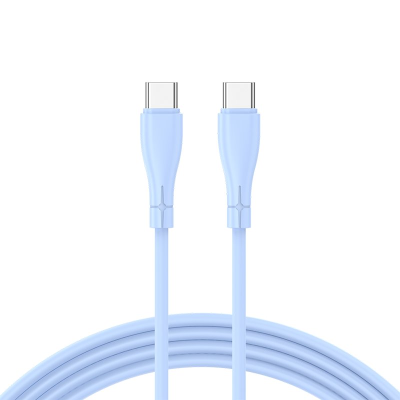 COOL Silicone Universal USB Cable Type C to Type C (1 meter) Light Blue