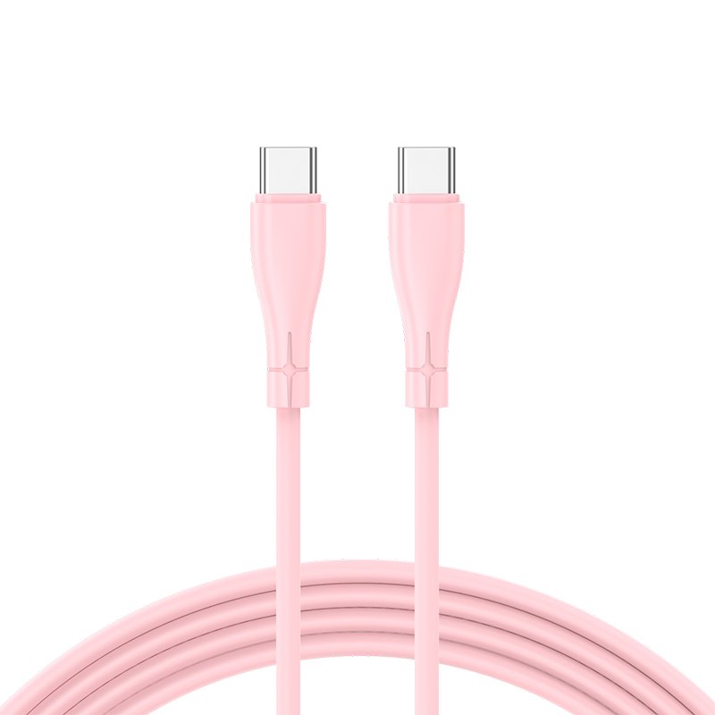 COOL Silicone Universal USB Cable Type C to Type C (1 meter) Pink