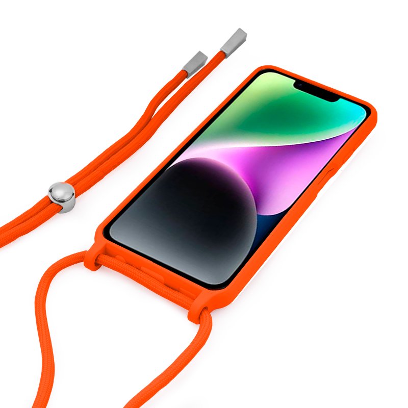 COOL Case for iPhone 14, Plain Orange Cord