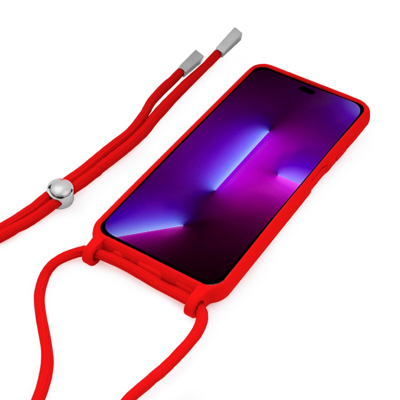 COOL Case for iPhone 14 Pro, Plain Red Cord