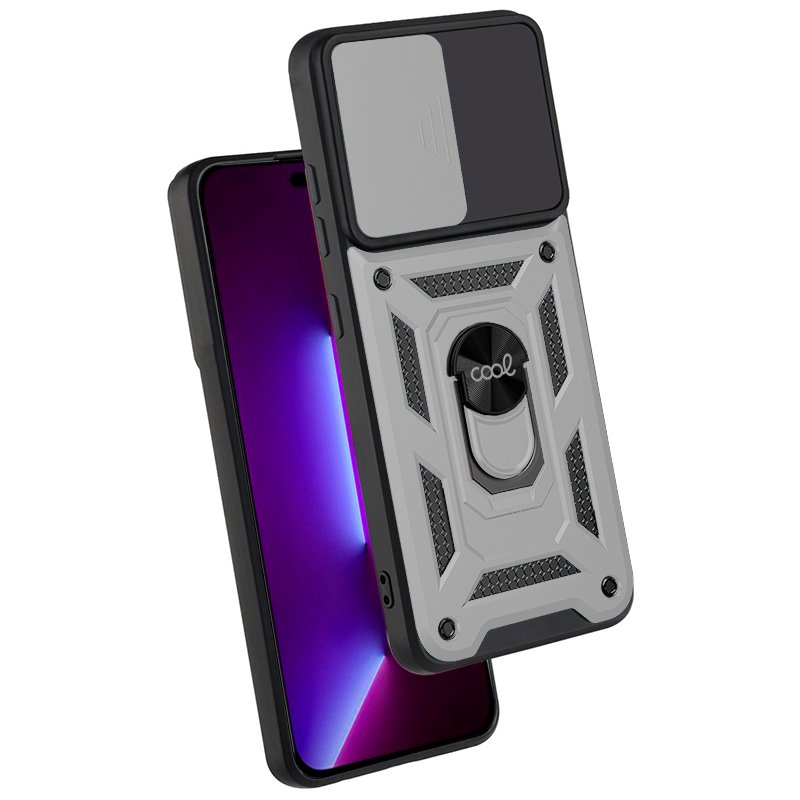 COOL Case for iPhone 14 Pro Hard Ring Silver