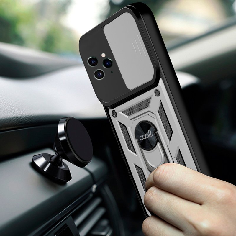 COOL Case for iPhone 14 Pro Hard Ring Silver