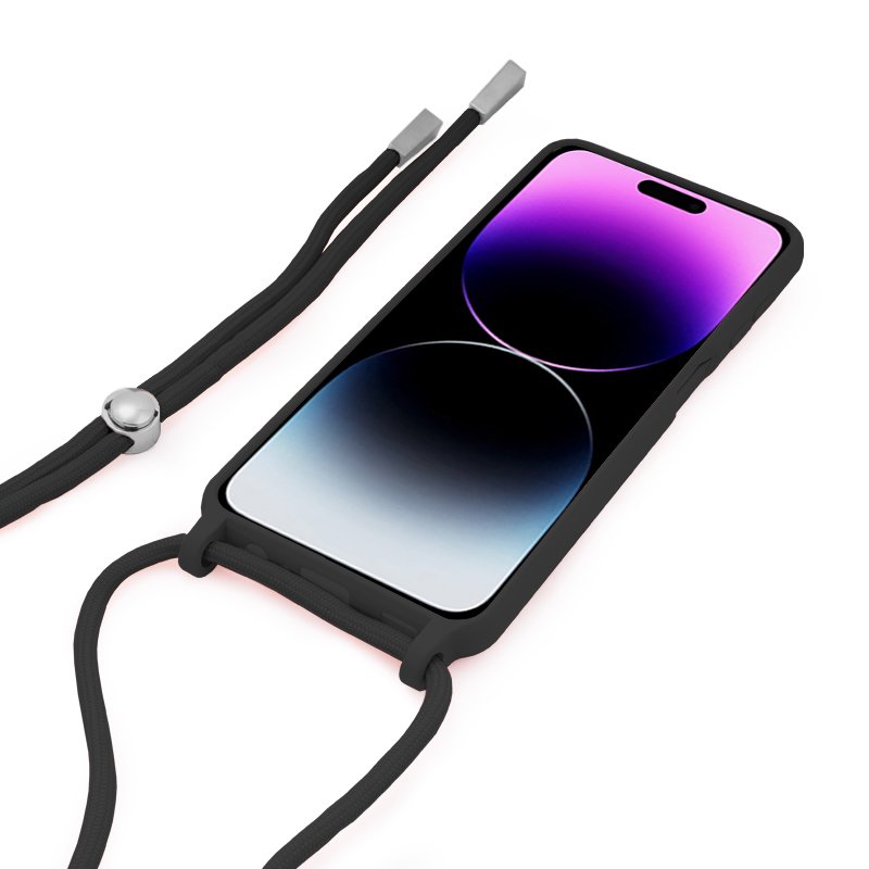 COOL Case for iPhone 14 Pro Max, Plain Black Cord