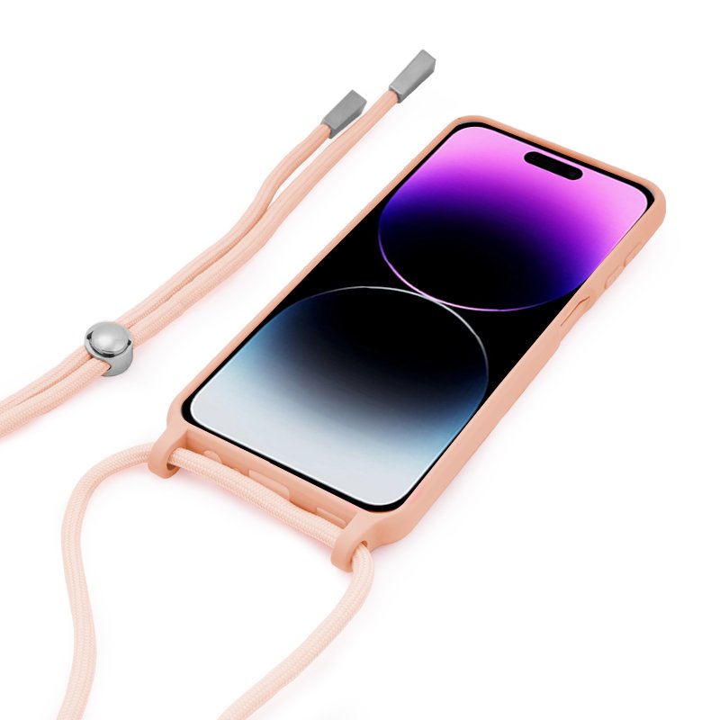 COOL Case for iPhone 14 Pro Max, Plain Pink Cord