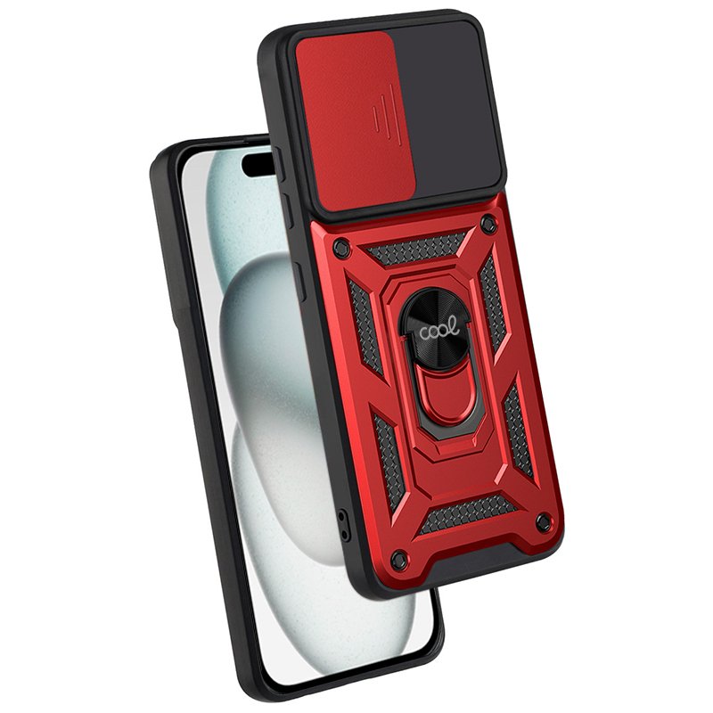 COOL Case for iPhone 15 Hard Ring Red
