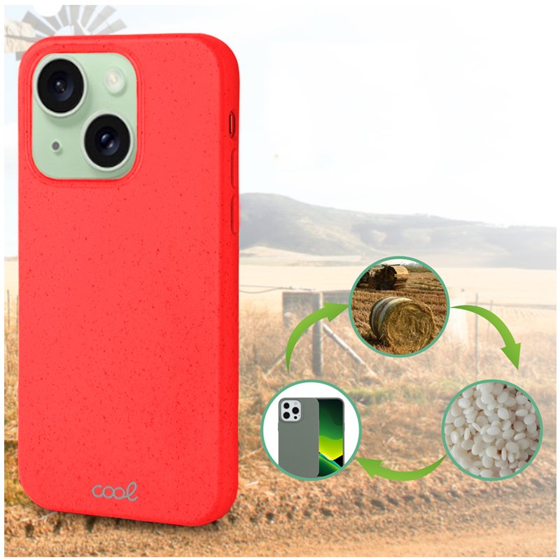 COOL Case for iPhone 15 Plus Eco Biodegradable Red