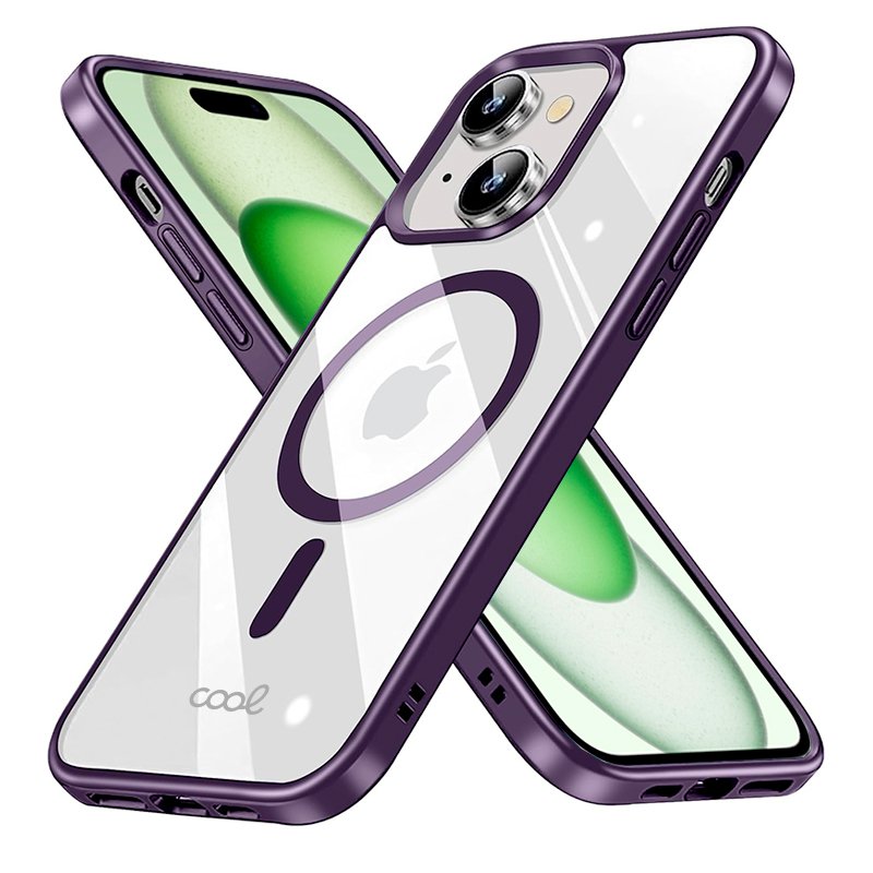 COOL Case for iPhone 15 Plus, Magnetic, Purple Edge