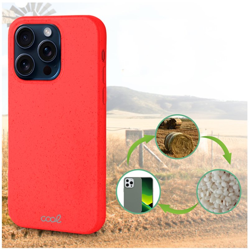 COOL Case for iPhone 15 Pro Eco Biodegradable Red