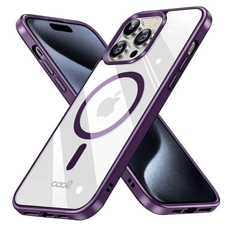 COOL Case for iPhone 15 Pro Magnetic Purple Edge