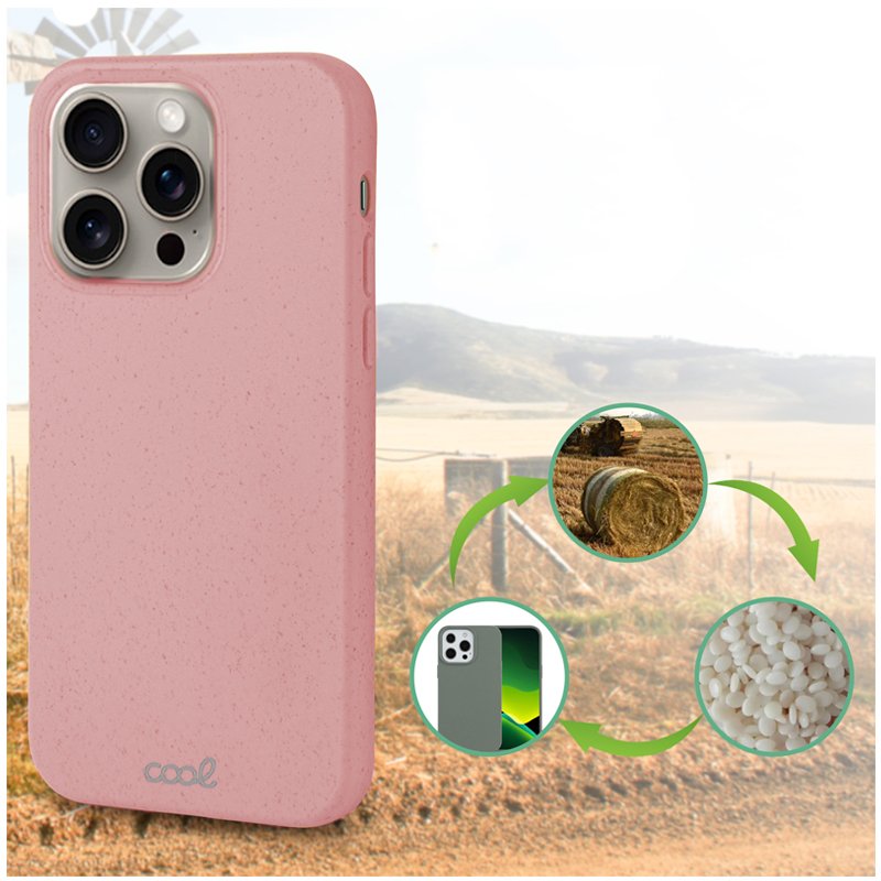 COOL Case for iPhone 15 Pro Max Eco Biodegradable Pink