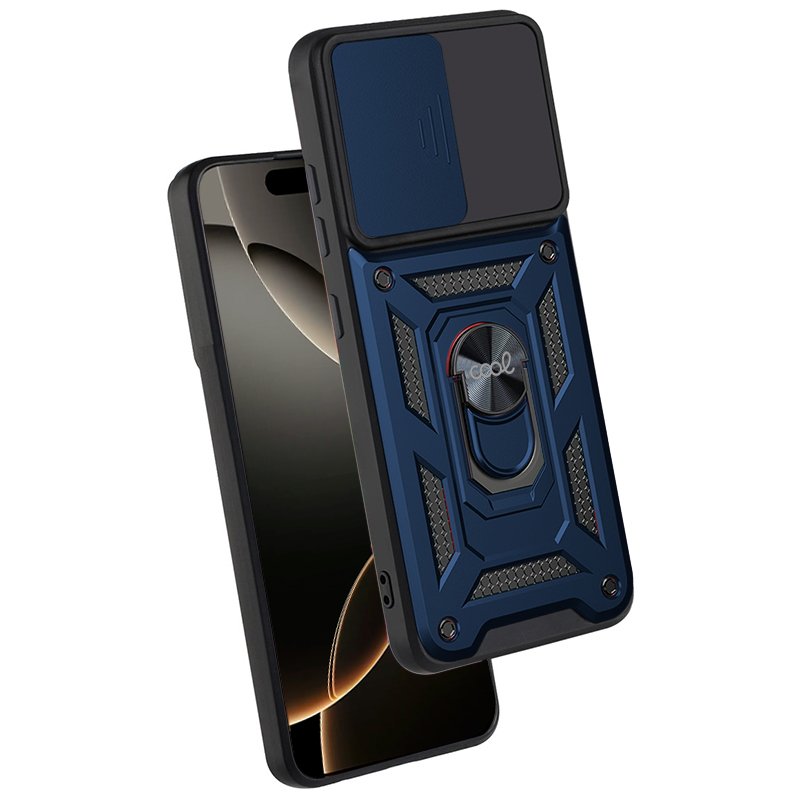 COOL Case for iPhone 16 Pro Hard Ring Navy Blue
