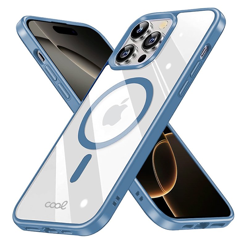 COOL Case for iPhone 16 Pro Magnetic Light Blue Edge
