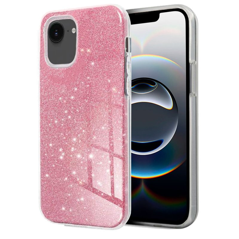Carcasa COOL para iPhone 16e Glitter Rosa